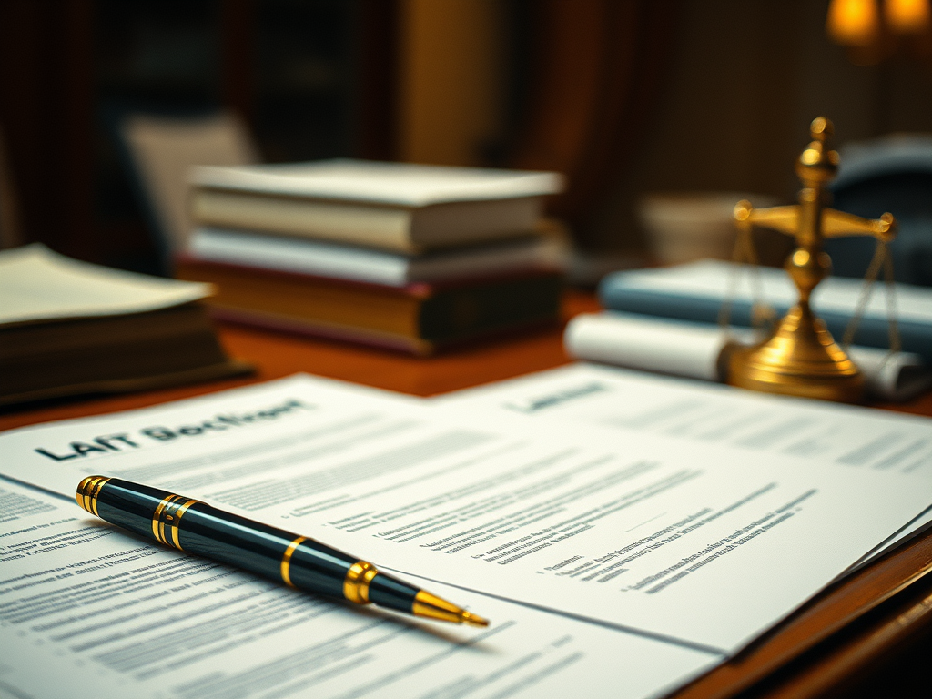 legal documents on a table